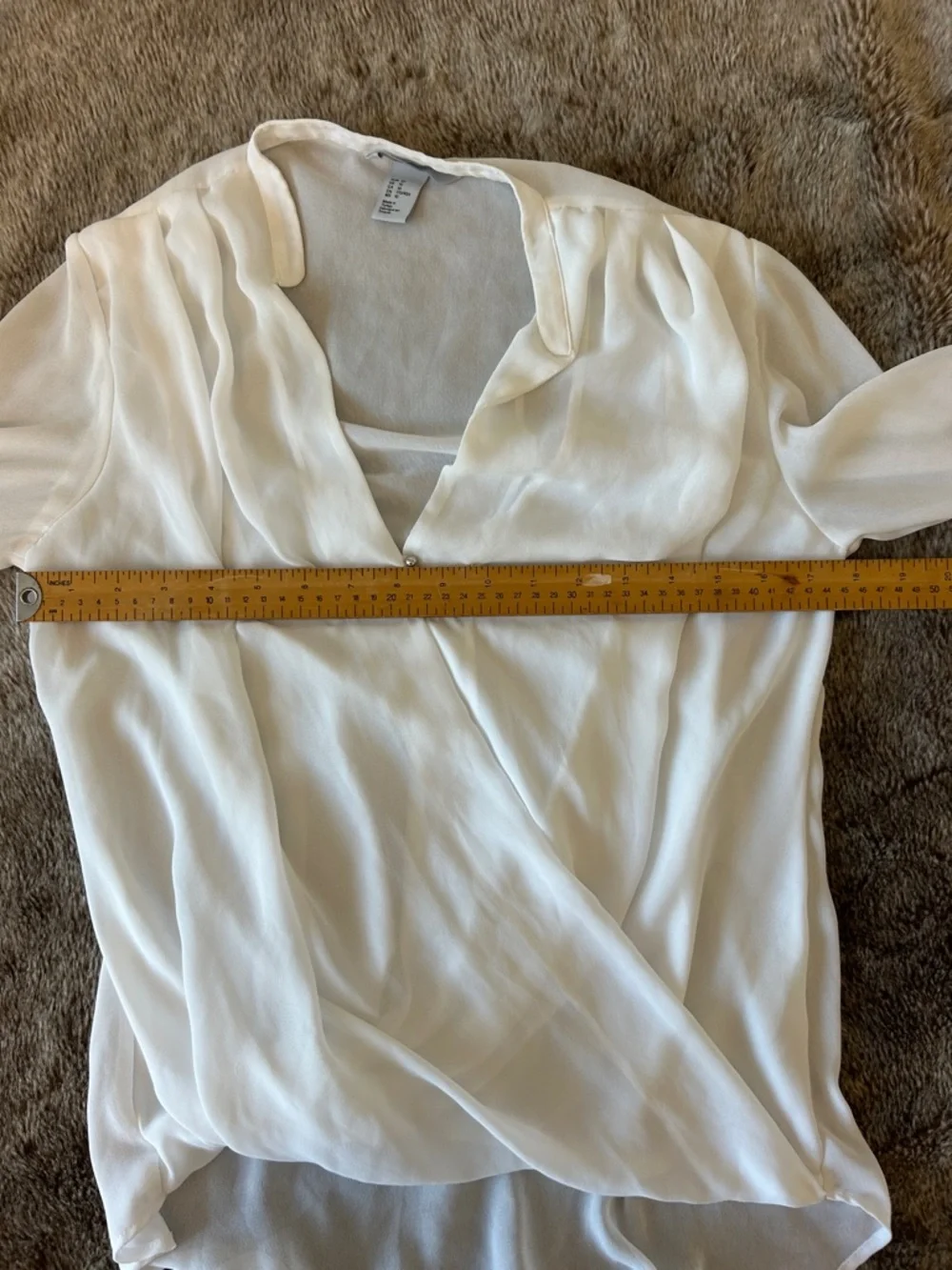 H&M White Wrap-Front Long Sleeve Blouse - Picture 7 of 10